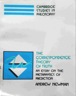 THE CORRESPONDENCE THEORY OF TRUTH
