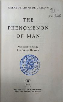 THE PHENOMENON OF MAN