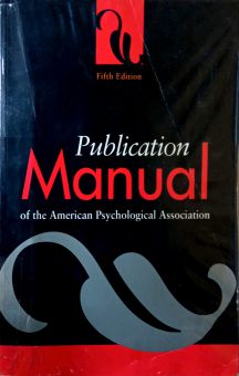 MANUAL (PUBLICATION MANUAL OF THE AMERICAN PSYCHOLOGICAL ASSOCIATION)