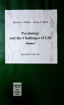 PSYCHOLOGY AND THE CHALLENGES OF LIFE : ADJUSTMENT IN THE NEW MILLENNIUM