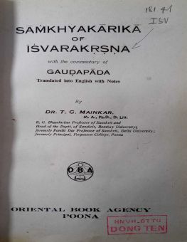 SAMKHYAKARIKA OF ISVARAKRSNA WITH THE COMMENTARY OF GAUDAPADA