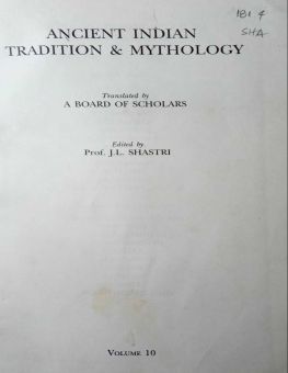 ANCIENT INDIAN TRADITION & MYTHOLOGY