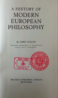 A HISTORY OF MODERN EUROPEAN PHILOSOPHY