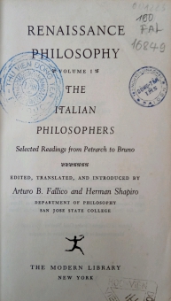 THE ITALIAN PHILOSOPHERS