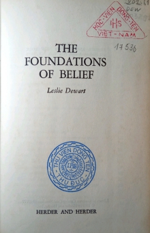 THE FOUNDATIONS OF BELIEF