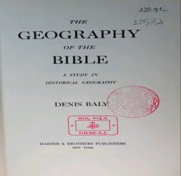 THE GEOGRAPHY OF THE BIBLE