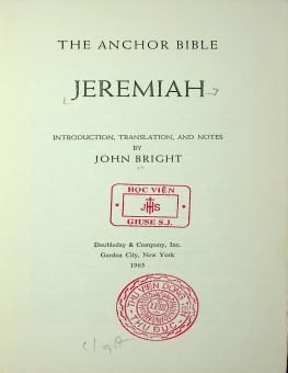 THE ANCHOR BIBLE: JEREMIAH