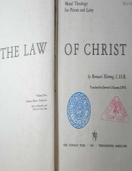THE LAW OF CHRIST: VOL. 2. SPECIAL MORAL THEOLOGY