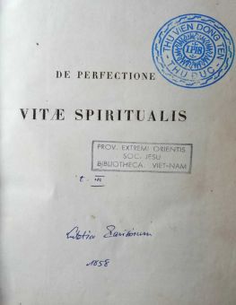 DE PERFECTIONE VITAE SPIRITUALIS