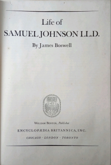 GREAT BOOKS: LIFE OF SAMUEL JOHNSON LL.D.