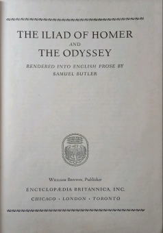 GREAT BOOKS: THE ILIAD OF HOMER, THE ODYSSEY
