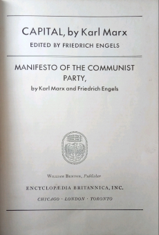 GREAT BOOKS: CAPITAL; MANIFESTO OF THE COMMUNIST PARTY