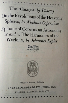 GREAT BOOKS: THE ALMAGEST; ON THE REVOLUTIONS OF THE HEAVENLY SPHERES; EPITOME OF COPERNICAN ASTRONOMY