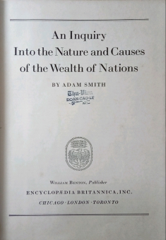 GREAT BOOKS: AN INQUIRY INTO THE NATURE AND CAUSES OF THE WEALTH OF NATIONS