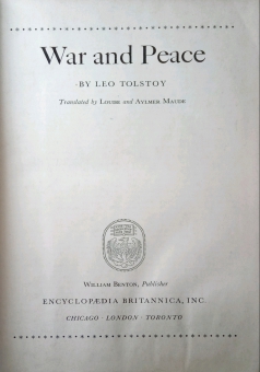 GREAT BOOKS: WAR AND PEACE