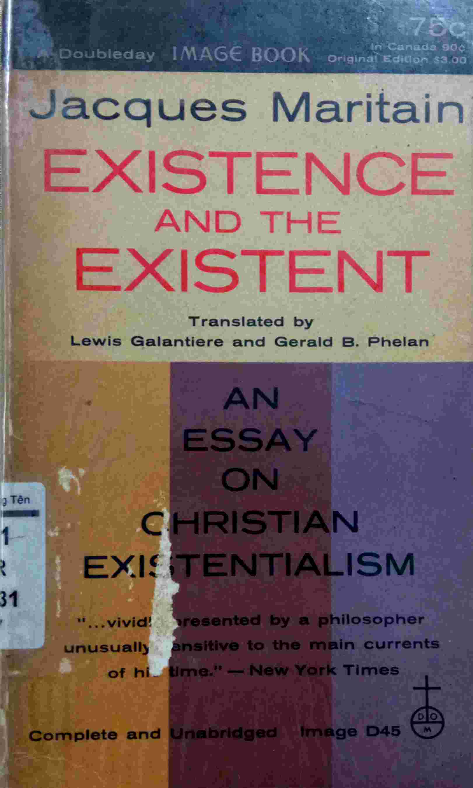 EXISTENCE AND THE EXISTENT