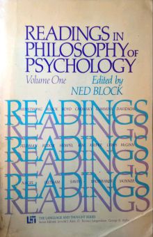 READINGS IN PHILOSOPHY OF PSYCHOLOGY