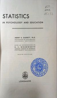 STATISTICS IN PSYCHOLOGY AND EDUCATION