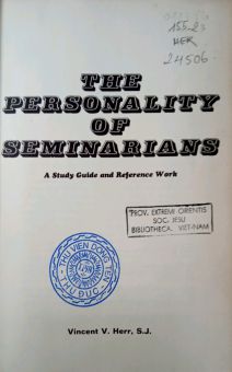 THE PERSONALITY OF SEMINARIANS
