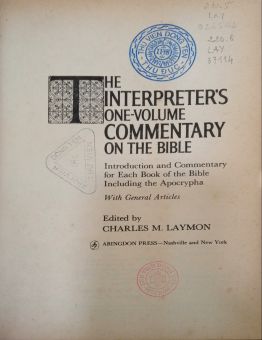 THE INTERPRETER'S ONE-VOLUME COMMENTARY ON THE BIBLE