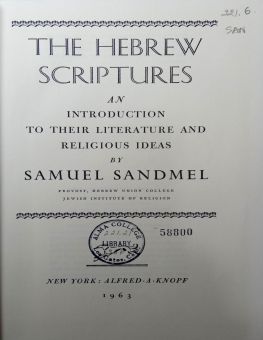 THE HEBREW SCRIPTURES