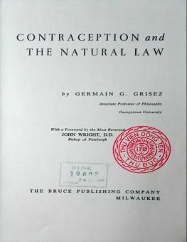 CONTRACEPTION AND THE NATURAL LAW