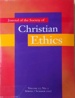 JOURNAL OF THE SOCIETY OF CHRISTIAN ETHICS