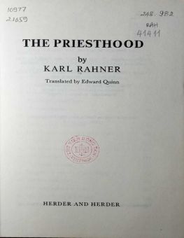 THE PRIESTHOOD 